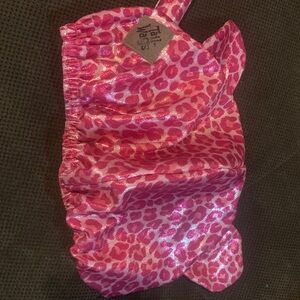 Pink Leopard Print Kids Helmet Cover